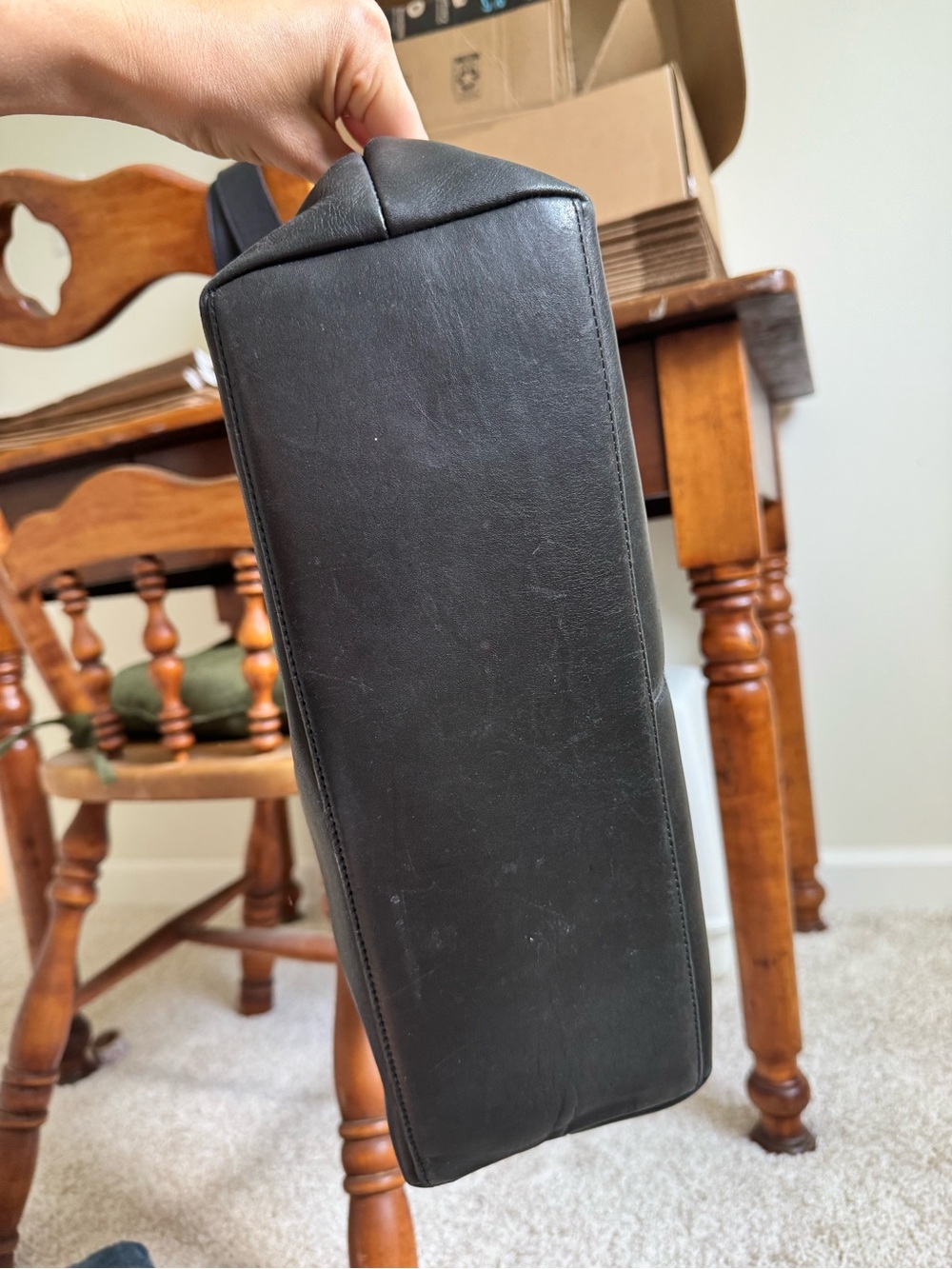 Genuine Leather Tote Bag - Picture 3 of 5
